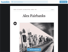 Tablet Screenshot of alexfairbanks.tumblr.com