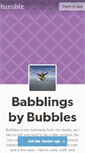 Mobile Screenshot of bubblesbabblings.tumblr.com