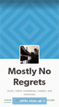 Mobile Screenshot of mostlynoregrets.tumblr.com