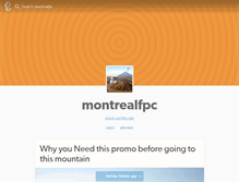 Tablet Screenshot of montrealfpc.tumblr.com