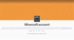 Desktop Screenshot of freeminecraftaccount.tumblr.com