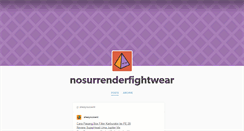 Desktop Screenshot of nosurrenderfightwear.tumblr.com