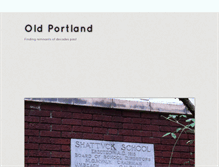 Tablet Screenshot of oldportland.tumblr.com