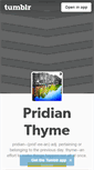 Mobile Screenshot of pridianthyme.tumblr.com