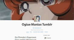 Desktop Screenshot of ogiuemaniax.tumblr.com