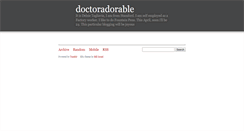 Desktop Screenshot of doctoradorable.tumblr.com