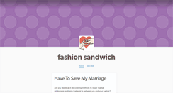 Desktop Screenshot of fashionsandwich.tumblr.com