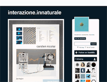 Tablet Screenshot of interazioneinnaturale.tumblr.com