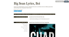 Desktop Screenshot of bigseanlyrics.tumblr.com