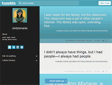 Tablet Screenshot of cindylu.tumblr.com
