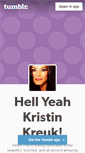 Mobile Screenshot of hellyeahkristinkreuk.tumblr.com