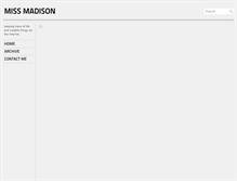 Tablet Screenshot of missmadison.tumblr.com