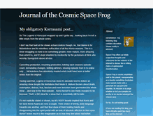Tablet Screenshot of cosmicspacefrog.tumblr.com