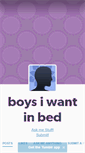 Mobile Screenshot of boysiwantinbed.tumblr.com