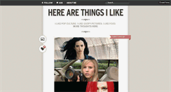 Desktop Screenshot of herearethingsilike.tumblr.com