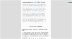 Desktop Screenshot of ambassadoryousefalotaiba.tumblr.com