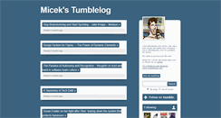 Desktop Screenshot of micek.tumblr.com