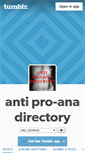 Mobile Screenshot of antiproanadirectory.tumblr.com