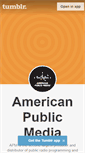 Mobile Screenshot of americanpublicmedia.tumblr.com