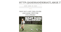 Desktop Screenshot of jamessandersatlarge.tumblr.com