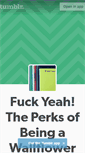 Mobile Screenshot of fuckyeah-perksofbeingawallflower.tumblr.com