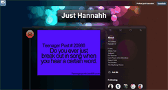 Desktop Screenshot of just-hannahh.tumblr.com