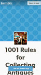 Mobile Screenshot of 1001rulesforcollectingantiques.tumblr.com