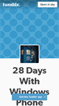 Mobile Screenshot of 28dayswithwindowsphone.tumblr.com