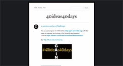 Desktop Screenshot of 40ideas40days.tumblr.com