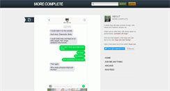 Desktop Screenshot of morecomplete.tumblr.com