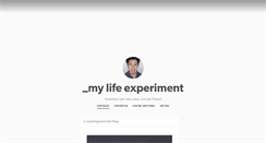 Desktop Screenshot of mylifeexperiment.tumblr.com