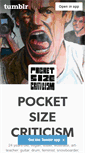 Mobile Screenshot of pocketsizecriticism.tumblr.com