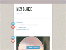 Tablet Screenshot of mizzbukkie.tumblr.com