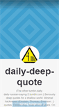 Mobile Screenshot of daily-deep-quote.tumblr.com