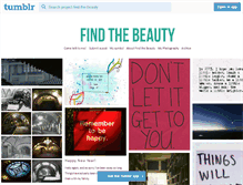 Tablet Screenshot of project-find-the-beauty.tumblr.com
