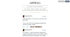 Desktop Screenshot of abiwag.tumblr.com