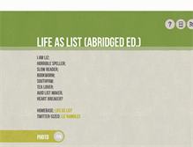 Tablet Screenshot of lifeaslist.tumblr.com