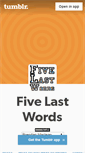 Mobile Screenshot of fivelastwords.tumblr.com
