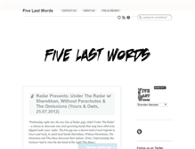 Tablet Screenshot of fivelastwords.tumblr.com