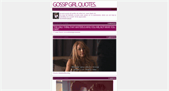 Desktop Screenshot of gossipgirlquotesdaily.tumblr.com