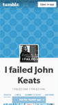 Mobile Screenshot of ifailedjohnkeats.tumblr.com