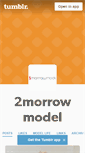 Mobile Screenshot of 2morrowmodel.tumblr.com