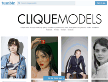 Tablet Screenshot of cliquemodels.tumblr.com