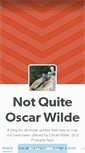 Mobile Screenshot of notquiteoscarwilde.tumblr.com