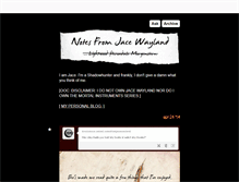 Tablet Screenshot of notesfromjacewayland.tumblr.com