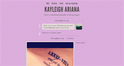 Desktop Screenshot of kayleighariana.tumblr.com