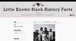 Desktop Screenshot of littleknownblackhistoryfacts.tumblr.com