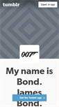 Mobile Screenshot of mynameisbondjamesbond.tumblr.com