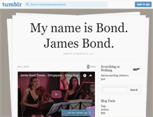Tablet Screenshot of mynameisbondjamesbond.tumblr.com