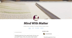 Desktop Screenshot of mindwithmatter.tumblr.com